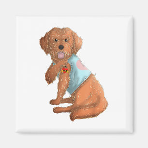 Apoo I Love Mum Tattoo Dog Shirt Funny Mothers Day Magnet