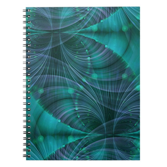 Apophysis Fractal Art I - blue Notebook (Front)
