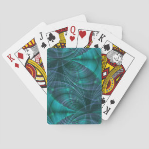 Apophysis Fractal Art I - blue Playing Cards