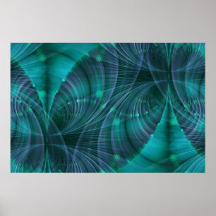 Apophysis Fractal Art I - blue Poster