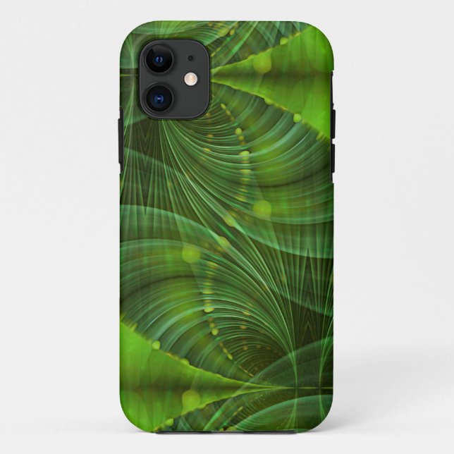 Apophysis Fractal Art I - green Case-Mate iPhone Case (Back)