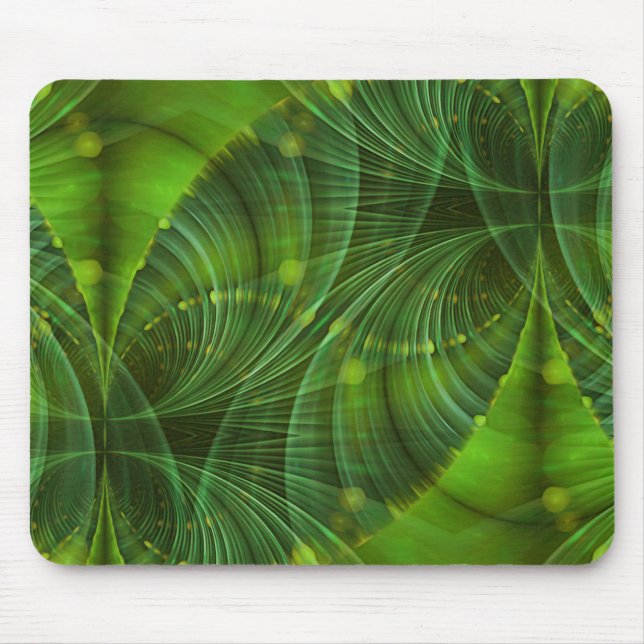 Apophysis Fractal Art I - green Mouse Pad (Front)
