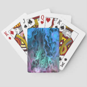 Apophysis Fractal Art II - blue front Playing Cards