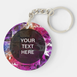 Apophysis Fractal Art - spider web Circle Key Ring