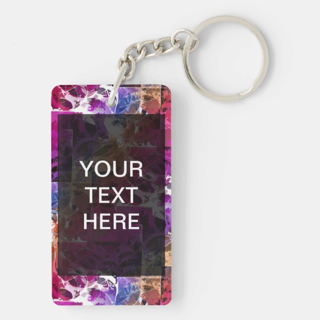 Apophysis Fractal Art - spider web Key Ring (Back)