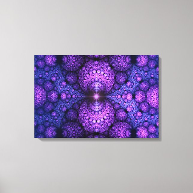 Apophysis Fractal - Atoms Fusion - triptych Canvas Print (Front)