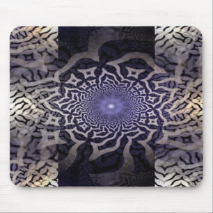 APOPHYSIS fractal decor   black violet Mouse Pad