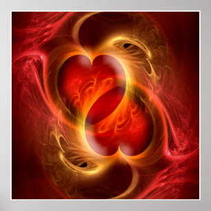 Apophysis Fractal Heart by Heart + your ideas Poster