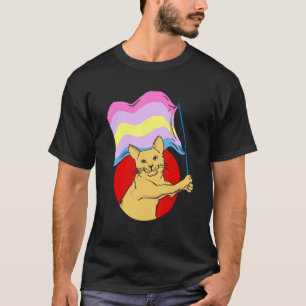 Aporagender Flag Cat  Nonbinary Gender T-Shirt