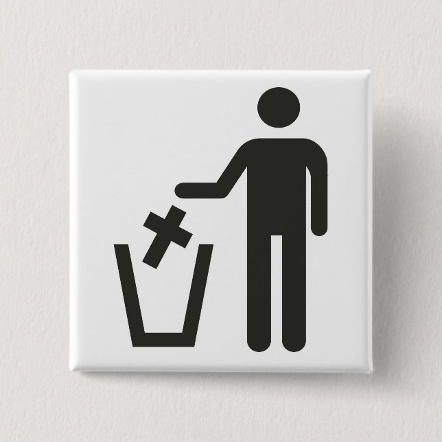 Apostasy 15 Cm Square Badge (Front)