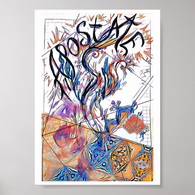 Apostate Colourful Free Doodle Drawing Poster (Front)