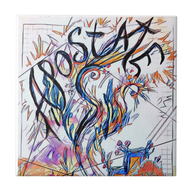 Apostate Colourful Free Doodle Drawing Tile (Front)
