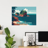 Apostle Islands National Lakeshore Wisconsin Retro