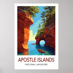Apostle Islands Travel Poster Wisconsin