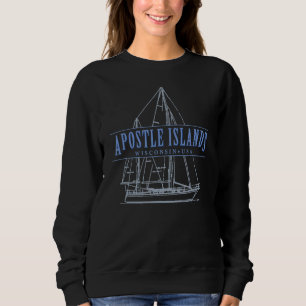 Apostle Islands Wisconsin Sailboat Design Sweatshirt