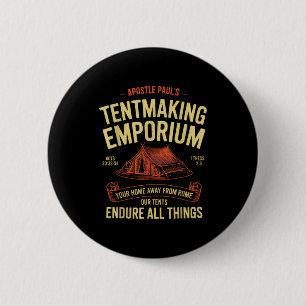 Apostle Pauls Tentmaking Emporium Christians Campi 6 Cm Round Badge