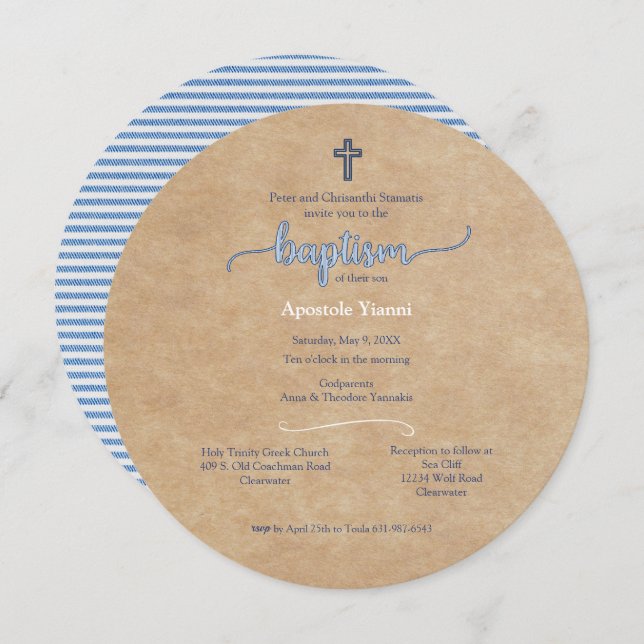 Apostle Round Invitation (Front/Back)