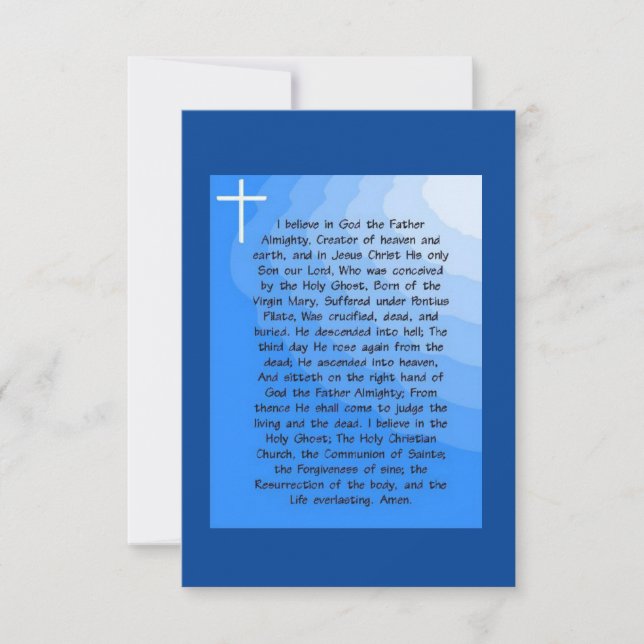 Apostles Creed Card (Front)
