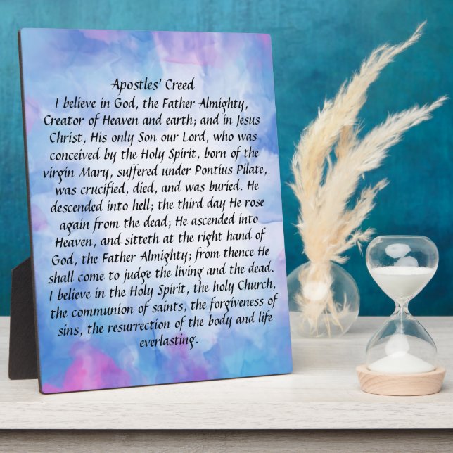 Apostles' Creed   Plaque (Side)