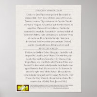 Apostles' Creed Poster