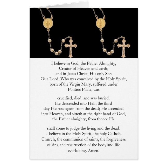 "Apostles Creed" Prayer (Front)