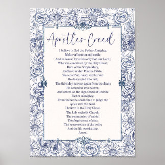 Apostles Creed Prayer wallart Poster