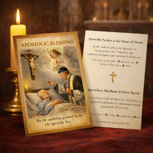 Apostolic Blessing Catholic Prayer Latin Business Card