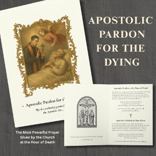 Apostolic Pardon Long Form Latin Prayer Note Card