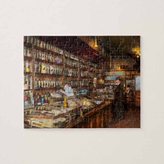 Apothecary - A vist to the chemist 1913 Jigsaw Puzzle (Horizontal)