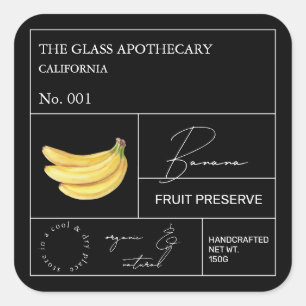 Apothecary Banana Label