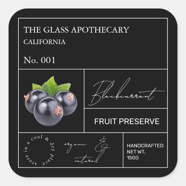 Apothecary Blackcurrant Label (Front)