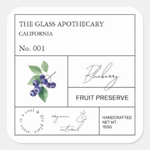 Apothecary Blueberry Label