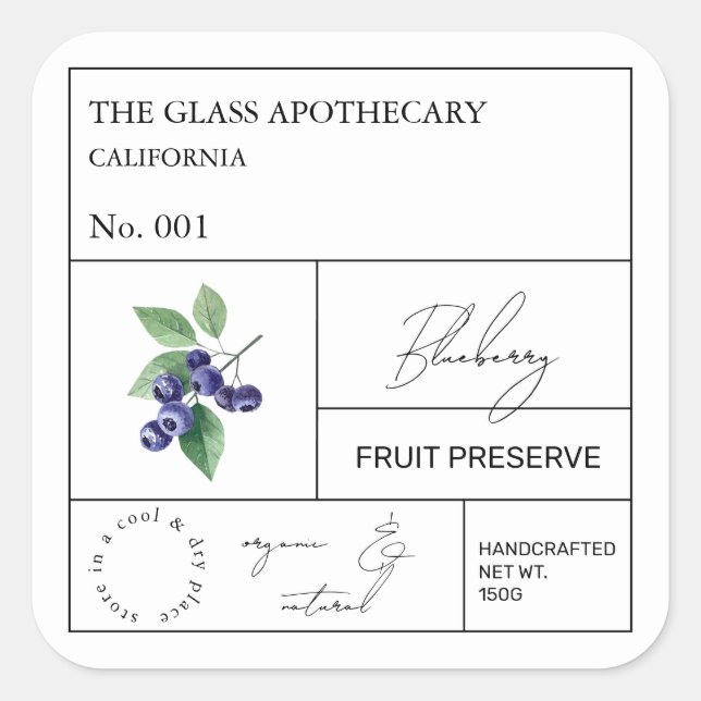 Apothecary Blueberry Label (Front)
