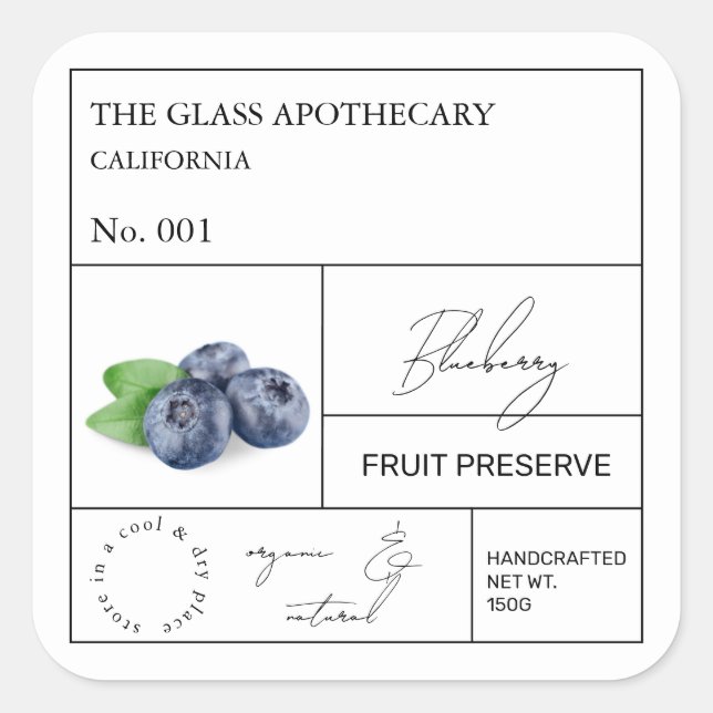 Apothecary Blueberry Label (Front)