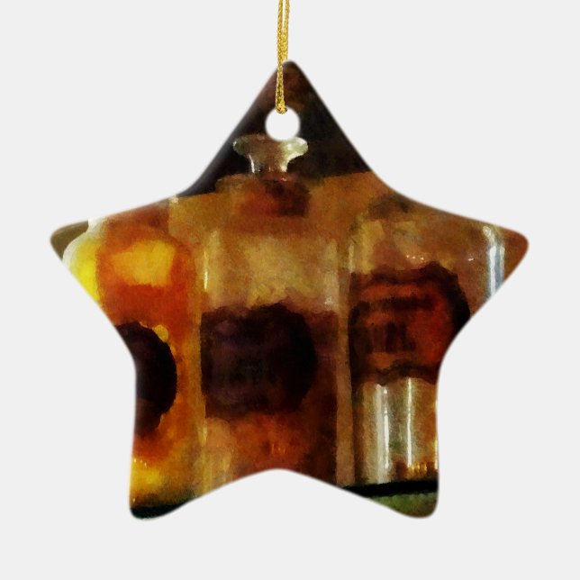 Apothecary Bottles Ceramic Tree Decoration (Front)
