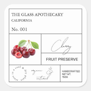 Apothecary Cherry Label