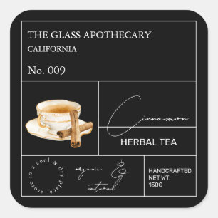 Apothecary Cinnamon Herbal Tea  Label
