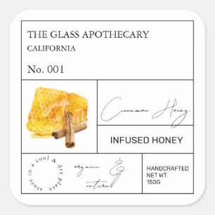 Apothecary Cinnamon Infused Honey Label