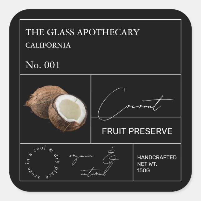 Apothecary Coconut Label (Front)