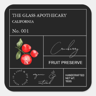 Apothecary Cranberry Label