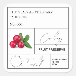 Apothecary Cranberry Label
