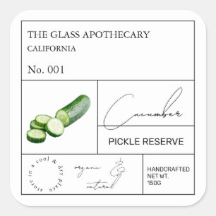 Apothecary Cucumber Label