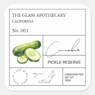 Apothecary Cucumber Label