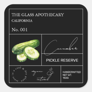 Apothecary Cucumber Label