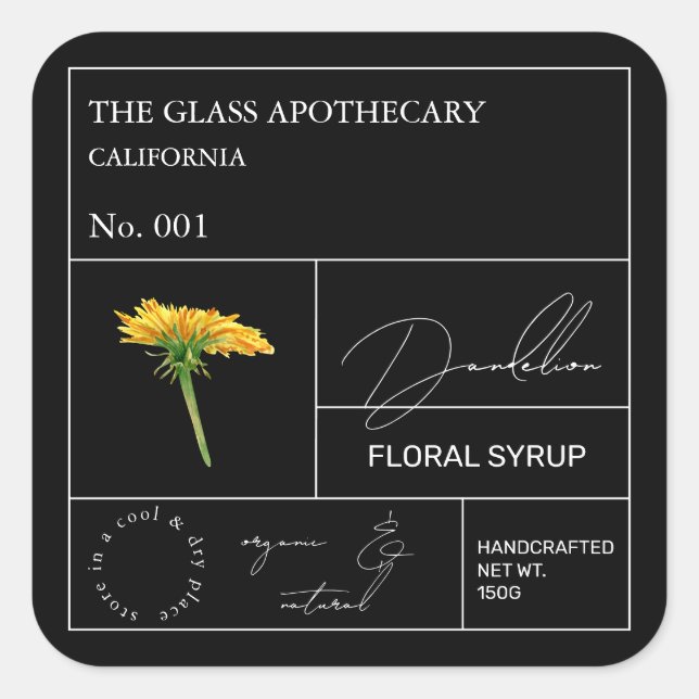 Apothecary Dandelion Label (Front)