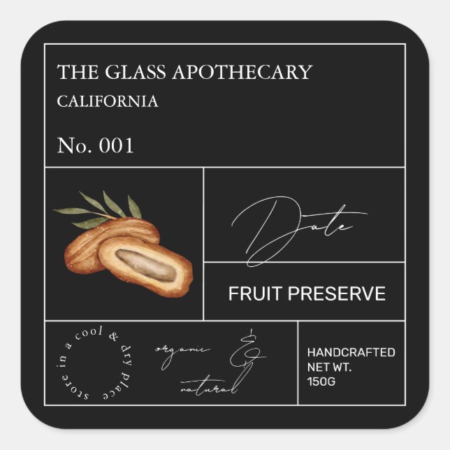 Apothecary Date Label (Front)