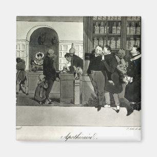 Apothecary, engraved by Delpech Magnet