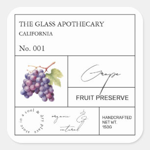 Apothecary Grape Label