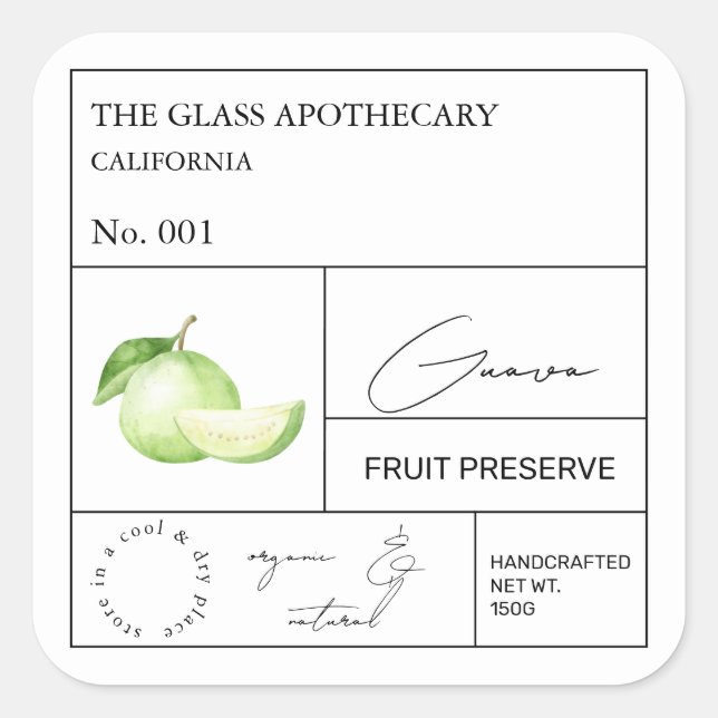 Apothecary Guava Label (Front)