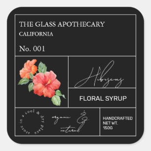 Apothecary Hibiscus Label